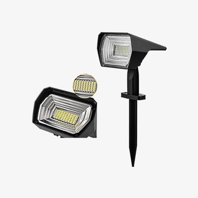 The Range Set of 2 Solar LED Garden Spotlights - Black