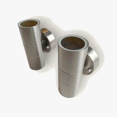 The Range 2 x Silver Up Down Outdoor Wall Light - Silver