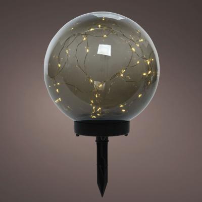 The Range Smoked Grey Solar Stake Light 30cm - Grey