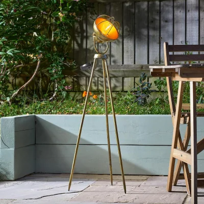 The Range Solar Powered Tripod TriSol Garden Light - Gold