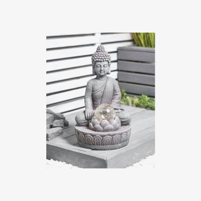 The Range Solar Buddha Ornament - Grey