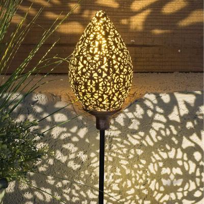 The Range Solar Powered Teardrop Stake Light  - Bronze