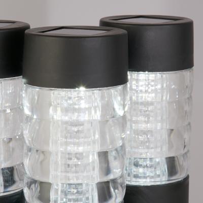 The Range Pack Of 4 - LED Solar Garden Posts - Black