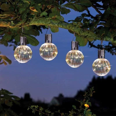 The Range Set of 4 Solar Orb Lights - Silver
