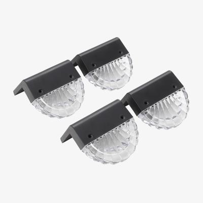The Range 4Pcs Outdoor Solar-Powered RGB Wall Light - Black