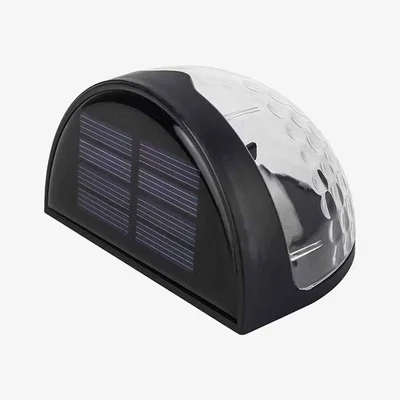 The Range 8 Piece Solar Powered Garden Lights - Black and Clear