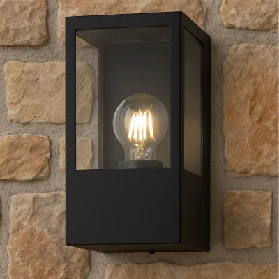 The Range CGC Dave Black Outdoor Wall Light - Black