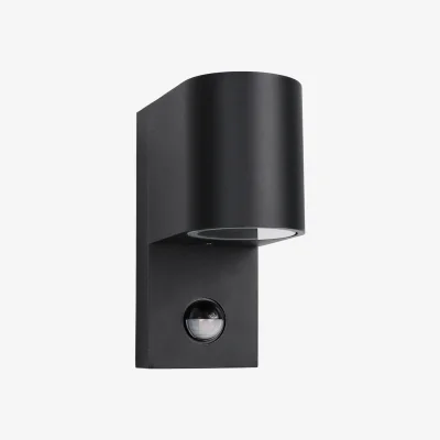 The Range Outdoor Wall Light with PIR Motion Sensor - Black