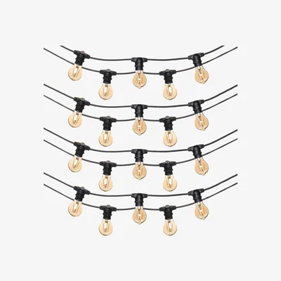 The Range Arnold Outdoor 20 Light Festoon String Lights - Black