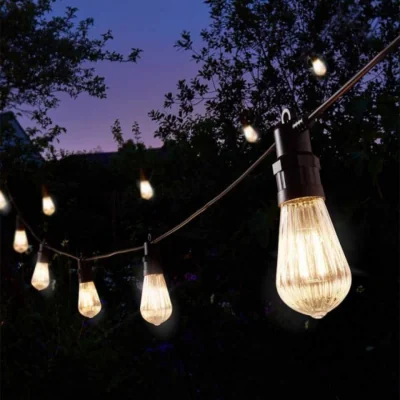 The Range 20 Connectable Fluted Festoon String Lights in Warm White - Warm White