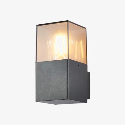 The Range Tegan Outdoor Square Up Wall Light - Anthracite