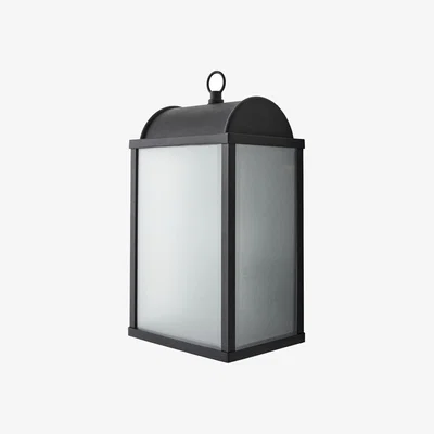 The Range Cohn Frosted Glass Outdoor Wall Light - Black