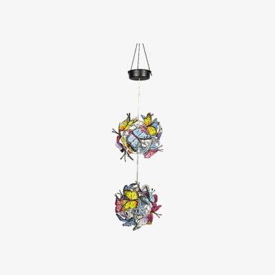 The Range LED Solar Butterfly Ball Wind Chime Light - Double Ball / 33cm