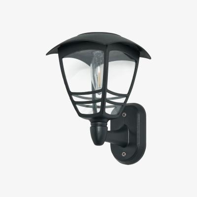 The Range Mateo Solar Power Outdoor Wall Light Garden Lantern - Black