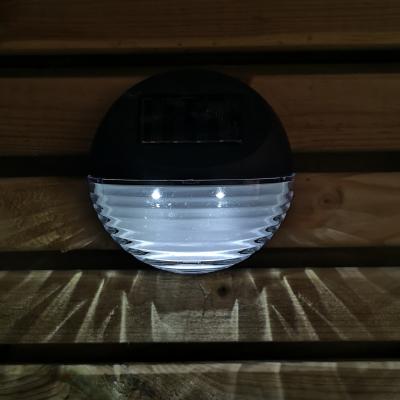 The Range 11cm Set of 6 LED Outdoor Solar Wall Mounted Fence Lights - Black