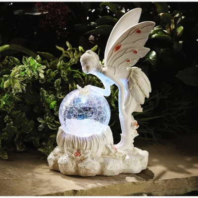 The Range Magical Fairy Solar Light Garden Ornament - White