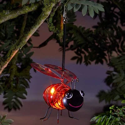 The Range Hanging Solar Bug Garden Lights - Red & Black