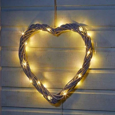 The Range Hanging Heart Solar Light  - Brown