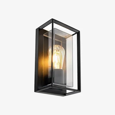 The Range FLORIANA Black Outdoor Wall Light - Black