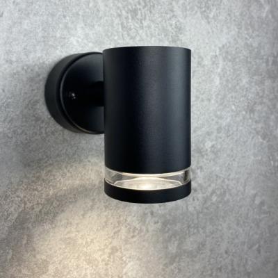 The Range CGC JENNIFER Black Outdoor Single Spot Cylinder Wall Light - black