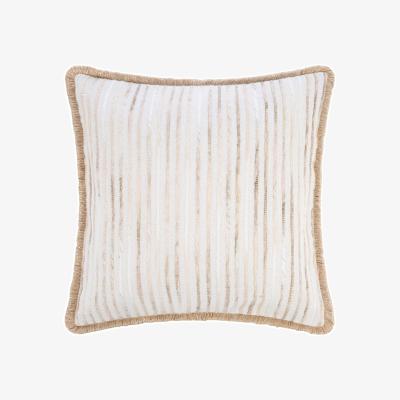 Amara Texture Stripe Cushion Cover - Natural - 45x45cm