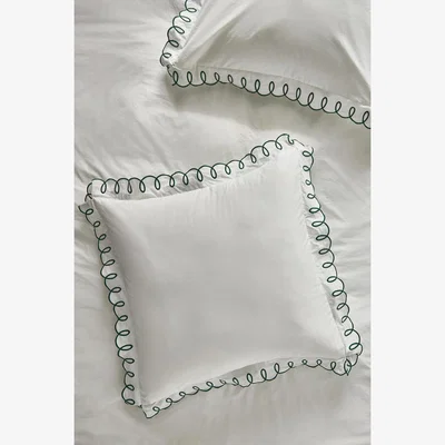 Anthropologie Maeve Looped Organic Percale Square Cushion Cover