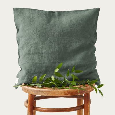 Bombinate.com Forest Green Washed Linen Cushion Cover