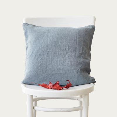 Bombinate.com Blue Fog Washed Linen Cushion Cover