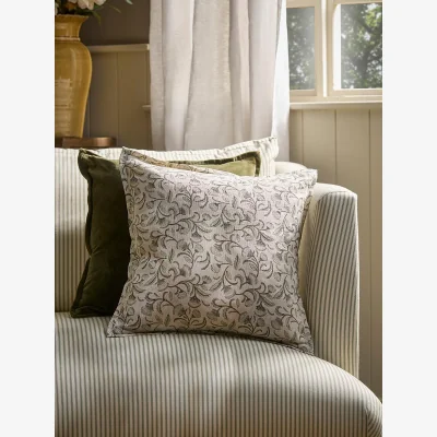 Cox and Cox Diya Hand Block Printed Cushion Cover