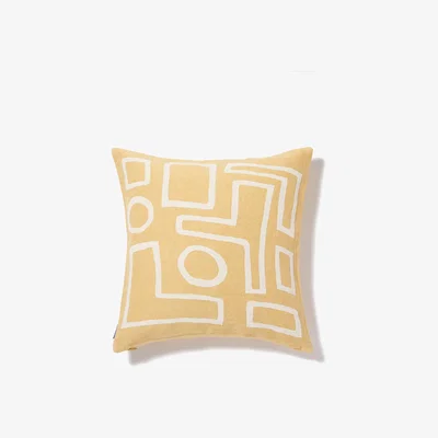 The Conran Shop Taku Cushion Cover in Ecru & Olive 45cm x 45cm