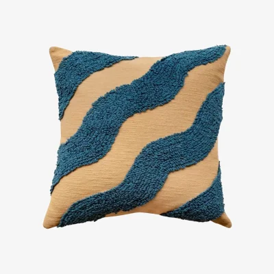 Casa by JJ Wavy Blue Cushion Cover (50x50cm)