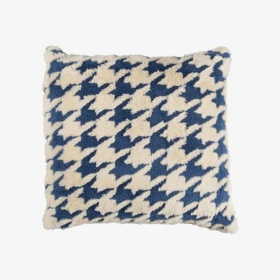 Casa by JJ Valentina Houndstooth Check Cushion Cover - Blue