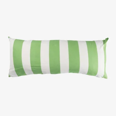 Casa by JJ Poppy Sage Cabana Stripe Long Lumbar Cushion Cover