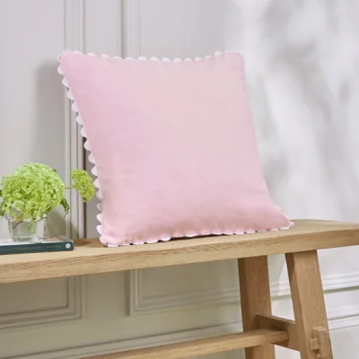 Dunelm Ric Rac Trim Cotton Square Cushion Cover