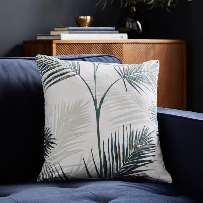 Dunelm Pack of 2 Cushion Covers Luxe Palms MultiColoured