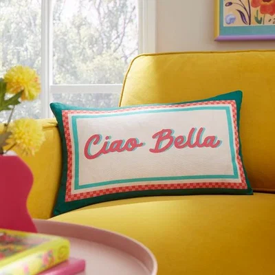 Dunelm Ciao Bella Slogan Rectangle Cushion Cover