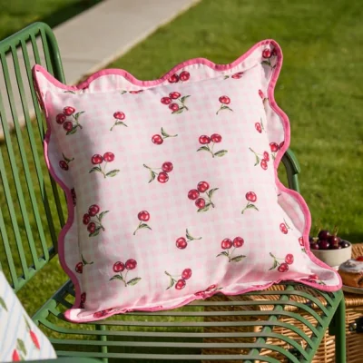 Dunelm Fruits Cherries Outdoor Square Cushion