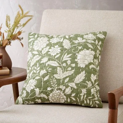 Dunelm Kantha Block Print Square Cushion Cover