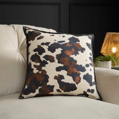 Dunelm Cow Hide Cotton Square Cushion Cover