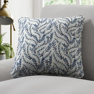 Dunelm Shimla Made to Order Cushion Cover Shimla Cornflower