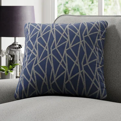 Dunelm Geomo Made to Measure Cushion Cover Geomo Woven Ink