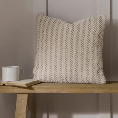 Dunelm Jute Stripe Cotton Square Cushion Cover