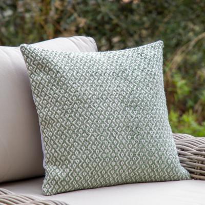 Dunelm Ladwell Sage Green Cushion Cover Green/White