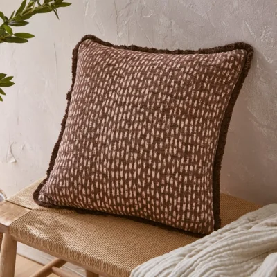 Dunelm Matalasse Batik Effect Cotton Square Cushion Cover