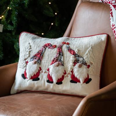 Dunelm Festive Gnome Rectangular Cushion Cover Cream