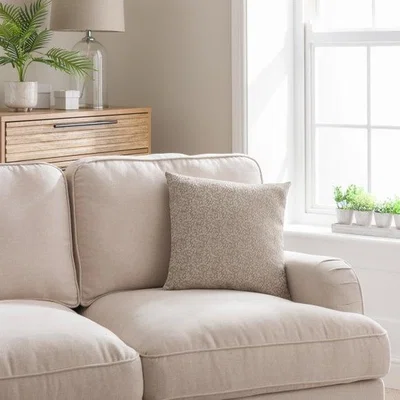 Dunelm Shimmer Leaves Square Cushion Cover
