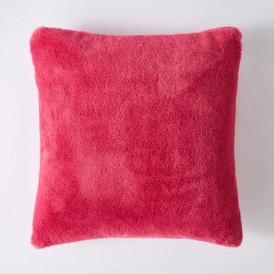 Dunelm Adeline Faux Fur Cushion Cover Adeline Fuschia