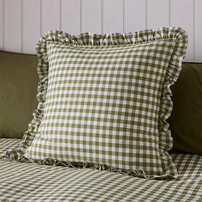 Dunelm Portloe Frilled Cotton Square Cushion Cover