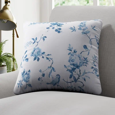 Dunelm Birds And Roses Made to Measure Cushion Cover Birds and Roses Blue