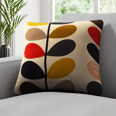 Dunelm Orla Kiely Multi Stem Made to Measure Cushion Cover Red/Yellow/Black